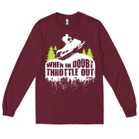 Burgundy snowmobile throttle Long Sleeve Tee - artisFamous
