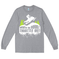Heather Grey snowmobile throttle Long Sleeve Tee - artisFamous