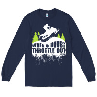 Navy snowmobile throttle Long Sleeve Tee - artisFamous