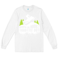 White snowmobile throttle Long Sleeve Tee - artisFamous