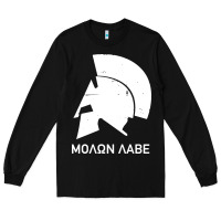 Black spartan helmet Long Sleeve Tee - artisFamous