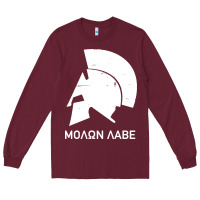 Burgundy spartan helmet Long Sleeve Tee - artisFamous
