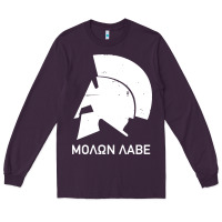 Plum spartan helmet Long Sleeve Tee - artisFamous