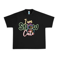 Black T am SNOW CUTE Urban Heavy Tee - CowhideDigitalArt