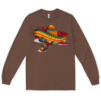 Chestnut maracas sombrero mexican Long Sleeve Tee - artisFamous