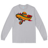 Moon Dust maracas sombrero mexican Long Sleeve Tee - artisFamous