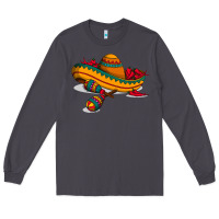 Smoke maracas sombrero mexican Long Sleeve Tee - artisFamous