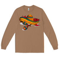 Toasted Coconut maracas sombrero mexican Long Sleeve Tee - artisFamous