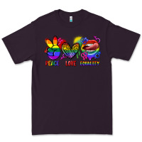 Plum Peace love equality Premium Tee - FaDigitalArtStudio