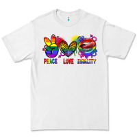 White Peace love equality Premium Tee - FaDigitalArtStudio