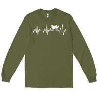 Army Green heartbeat recumbent bicycle bike cyclist biking Long Sleeve Tee - artisFamous