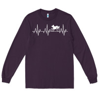 Plum heartbeat recumbent bicycle bike cyclist biking Long Sleeve Tee - artisFamous