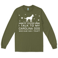 Army Green carolina dog Long Sleeve Tee - artisFamous