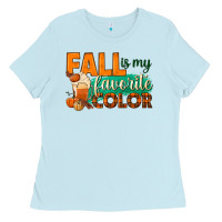 Baby Blue fall is my favorite color Ladies Tee - BundleAndBundleShop