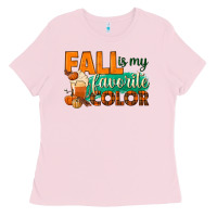 Bubblegum Pink fall is my favorite color Ladies Tee - BundleAndBundleShop