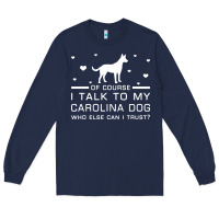Navy carolina dog Long Sleeve Tee - artisFamous