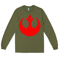 Army Green distressed rebel alliance symbol Long Sleeve Tee - artisFamous