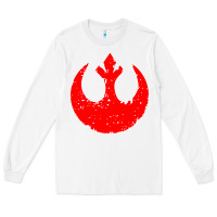 White distressed rebel alliance symbol Long Sleeve Tee - artisFamous
