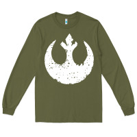 Army Green distressed rebel alliance symbol Long Sleeve Tee - artisFamous