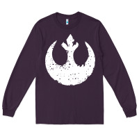 Plum distressed rebel alliance symbol Long Sleeve Tee - artisFamous
