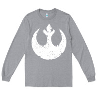 Heather Grey distressed rebel alliance symbol Long Sleeve Tee - artisFamous