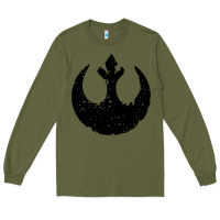 Army Green distressed rebel alliance symbol Long Sleeve Tee - artisFamous