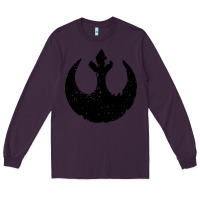 Plum distressed rebel alliance symbol Long Sleeve Tee - artisFamous