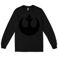 Black distressed rebel alliance symbol Long Sleeve Tee - artisFamous