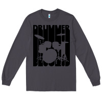 Smoke vintage retro drummer Long Sleeve Tee - artisFamous