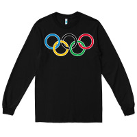 Black Olympic Rings Long Sleeve Tee - artisFamous