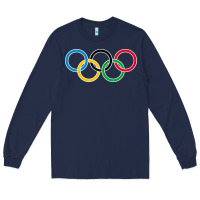 Navy Olympic Rings Long Sleeve Tee - artisFamous