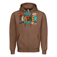 Chestnut best teacher ever Zipper Hoodie - RanaPortraitStore