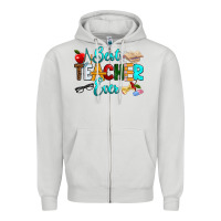 Dove Grey best teacher ever Zipper Hoodie - RanaPortraitStore
