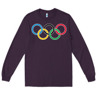 Plum Olympic Rings Long Sleeve Tee - artisFamous