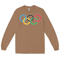 Toasted Coconut Olympic Rings Long Sleeve Tee - artisFamous