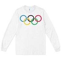 White Olympic Rings Long Sleeve Tee - artisFamous