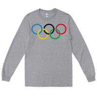 Heather Grey Olympic Rings Long Sleeve Tee - artisFamous