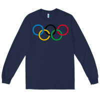 Navy Olympic Rings Long Sleeve Tee - artisFamous