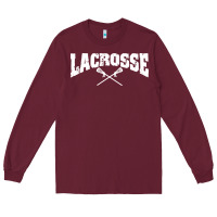 Burgundy lacrosse Long Sleeve Tee - artisFamous