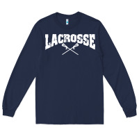 Navy lacrosse Long Sleeve Tee - artisFamous