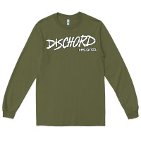 Army Green Discord American Label Record Long Sleeve Tee - artisFamous