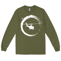 Army Green helicopter Long Sleeve Tee - artisFamous