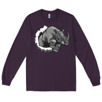Plum Rhino Long Sleeve Tee - artisFamous