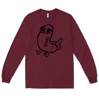 Burgundy Dickbutt Long Sleeve Tee - artisFamous