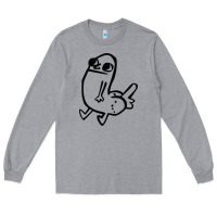 Heather Grey Dickbutt Long Sleeve Tee - artisFamous