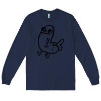 Navy Dickbutt Long Sleeve Tee - artisFamous