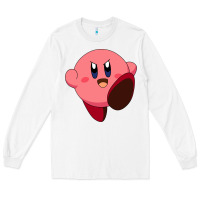 White Kirby's Adventure Long Sleeve Tee - artisFamous