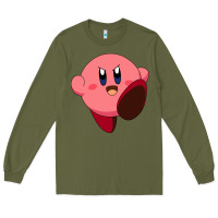 Army Green Kirby's Adventure Long Sleeve Tee - artisFamous