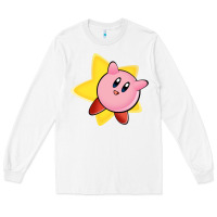 White Kirby's Adventure Long Sleeve Tee - artisFamous