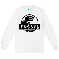 White fossil dinosaur  wild life Long Sleeve Tee - artisFamous